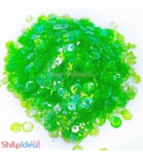 Sequins Round Cupped 5mm - Green AB