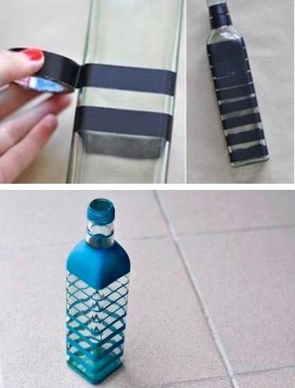 recycle-glass-bottle-using-adhesive-tape1-shilpidea