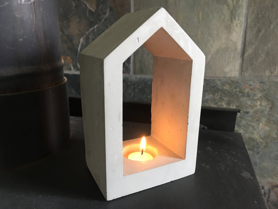 Beautiful Concrete Candle Holder Design Ideas