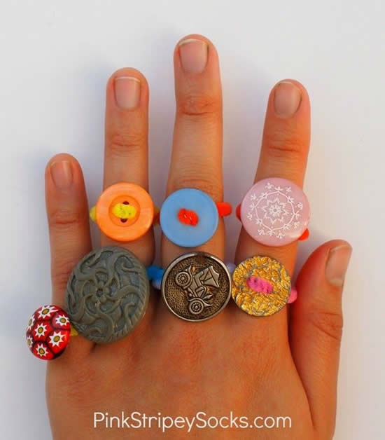 rings with buttons