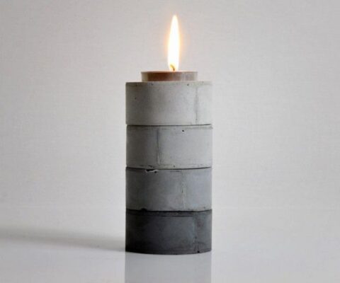 cement candle holder