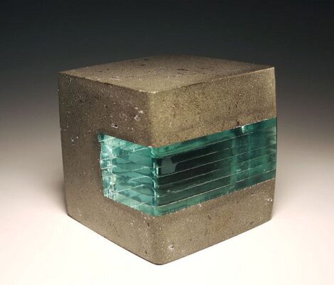 concrete & glass showpiece