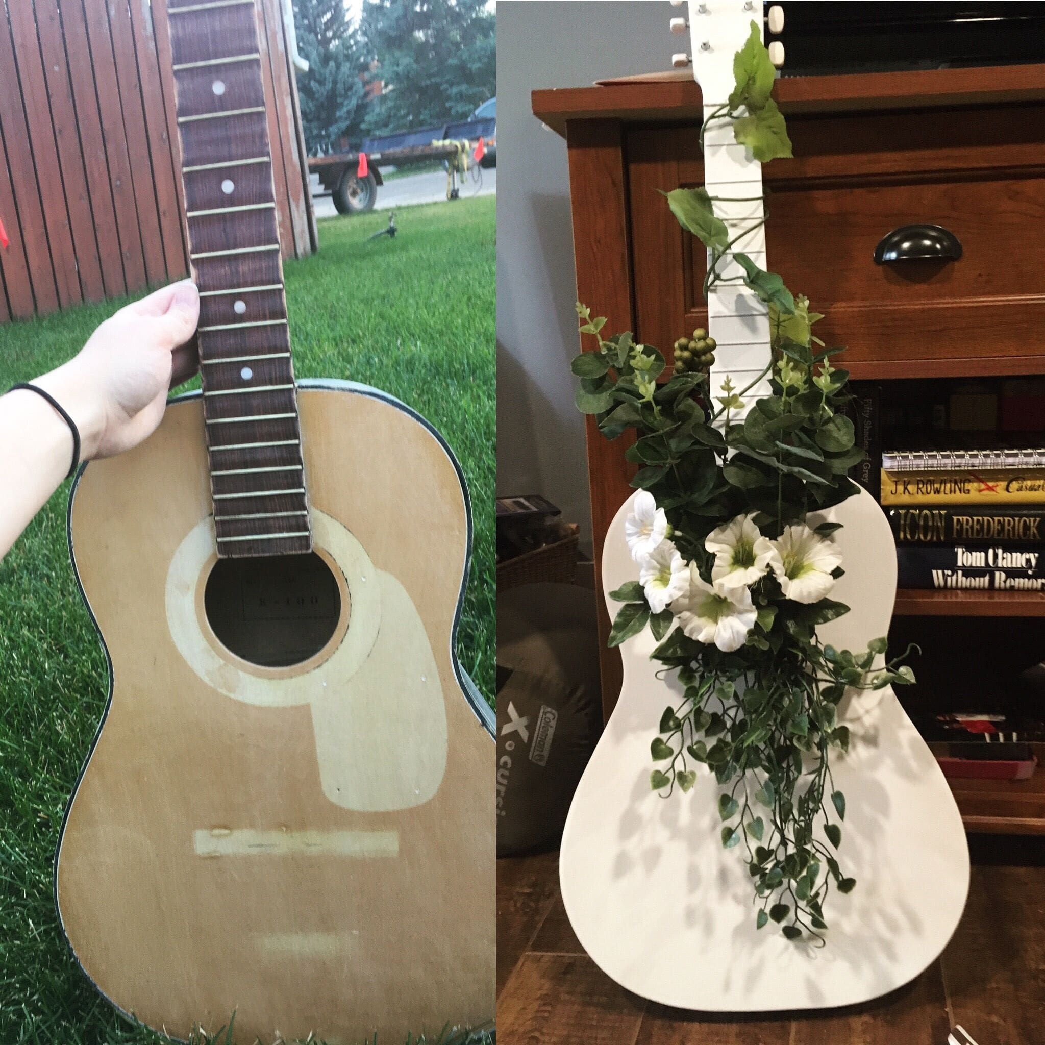 home decoration with old guitar