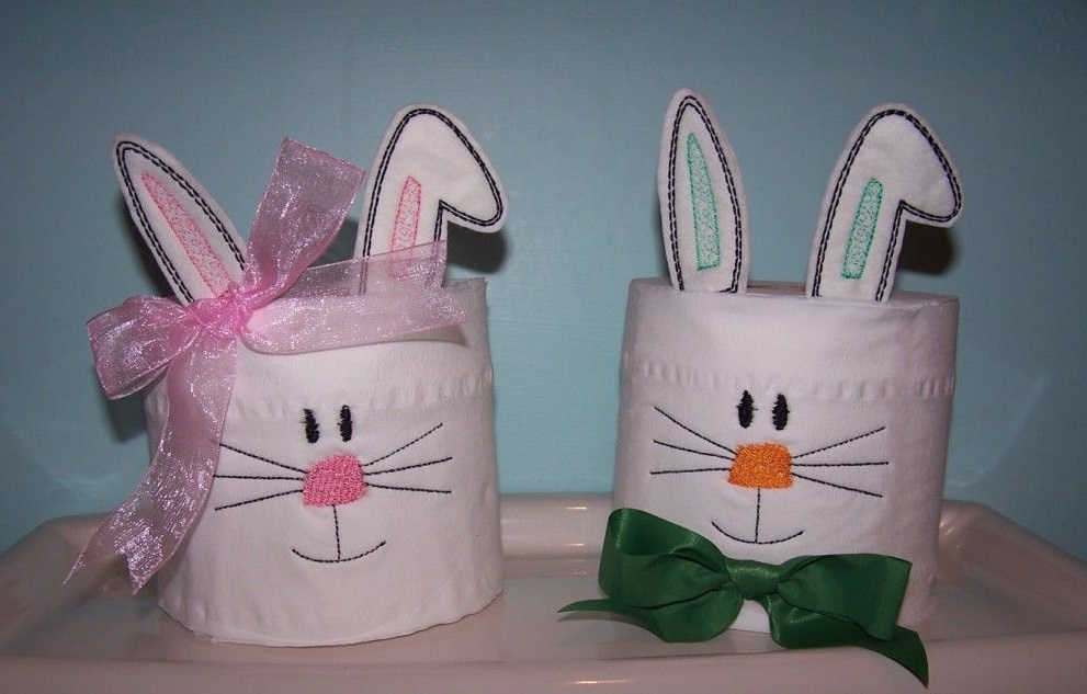 Cute Easter Bunny Paper Rolls - Easter Crafts for Kids