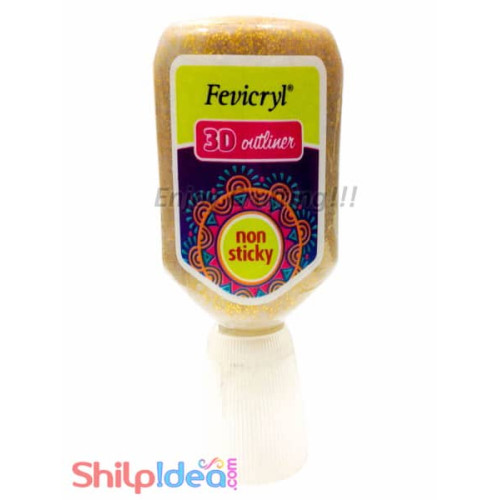 Fevicryl 3D outliner - Glitter - Golden