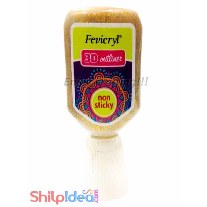 Fevicryl 3D outliner - Glitter - Golden