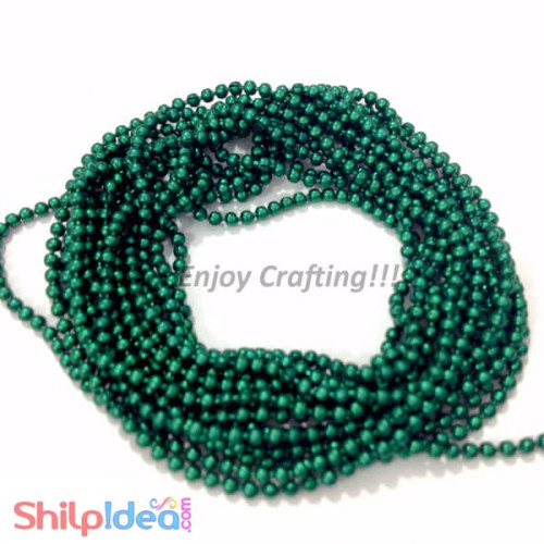 Metal Ball Chain - 1.5mm - Deep Green