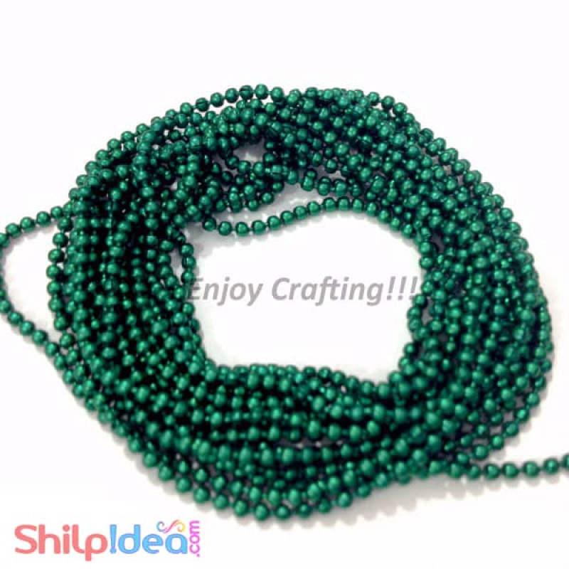 Metal Ball Chain - 1.5mm - Deep Green