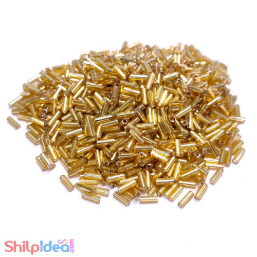 Beads 5mm - Glass Nalki - Golden