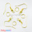 Earring Hooks with Jumping Ring - 10 Pairs - Golden