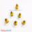 Earring Studs With Stoppers - 5 Pairs - Golden