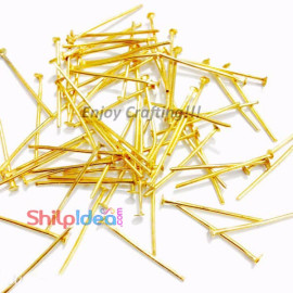 Head Pins 60mm - Pack of 25 - Golden