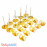 Earring Studs With Stoppers - 10 Pairs - Golden