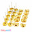 Earring Studs With Stoppers - 10 Pairs - Golden