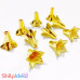 Bead Caps 12mm - Pack of 20 - Flower Shape - Golden