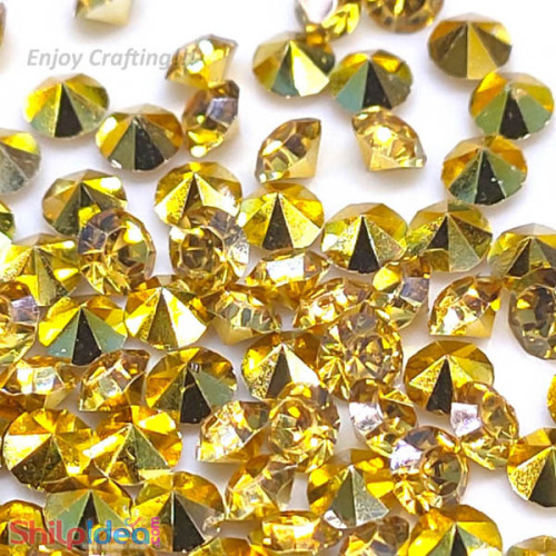 Diamonds 3mm - Resin Crystal - Golden
