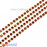 Metal Cup Stone Chain - 1 Meter - Red