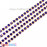 Metal Cup Stone Chain - 1 Meter - Blue