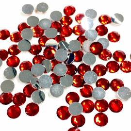 Rhinestones Flatback - Pack of 100 - Red