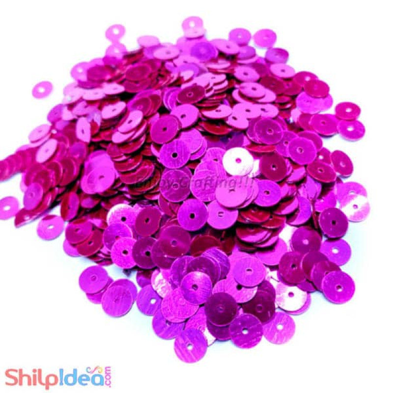 Sequins Round Flat - 5mm - Pink