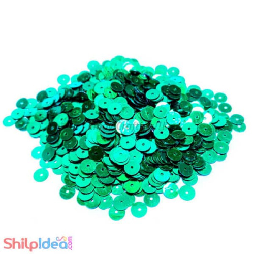 Sequins Round Flat - 5mm - Green