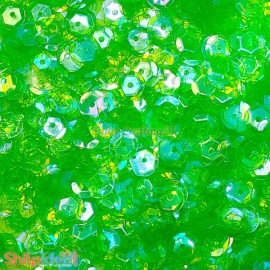 Sequins Round Cup - 5mm - Green AB