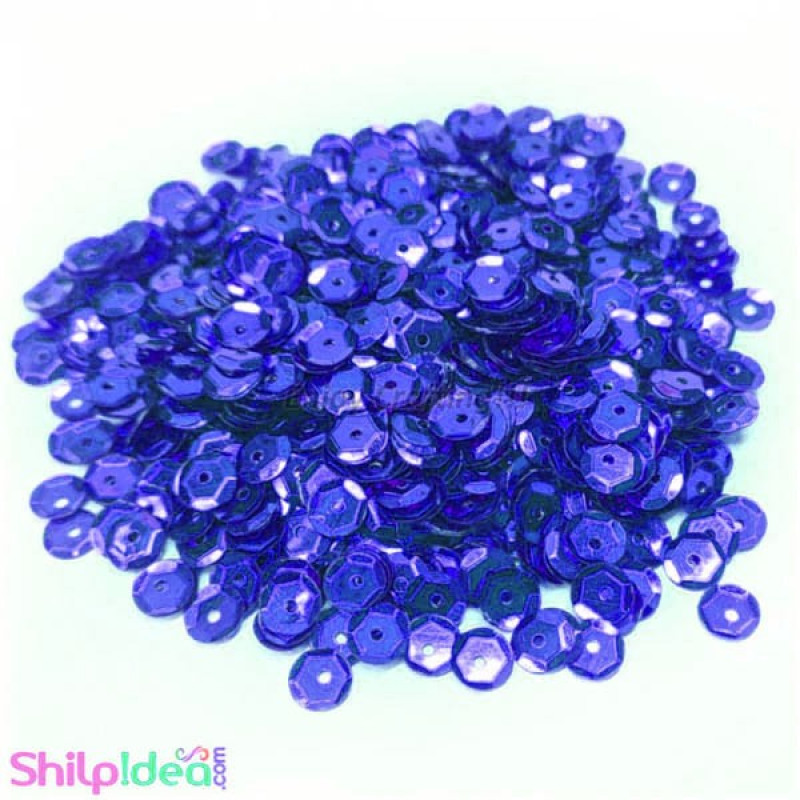 Sequins Round Cup - 5mm - Blue