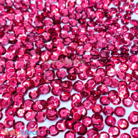 Sequins Round Cup - 5mm - Red