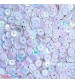 Sequins Round Cupped 5mm - White AB