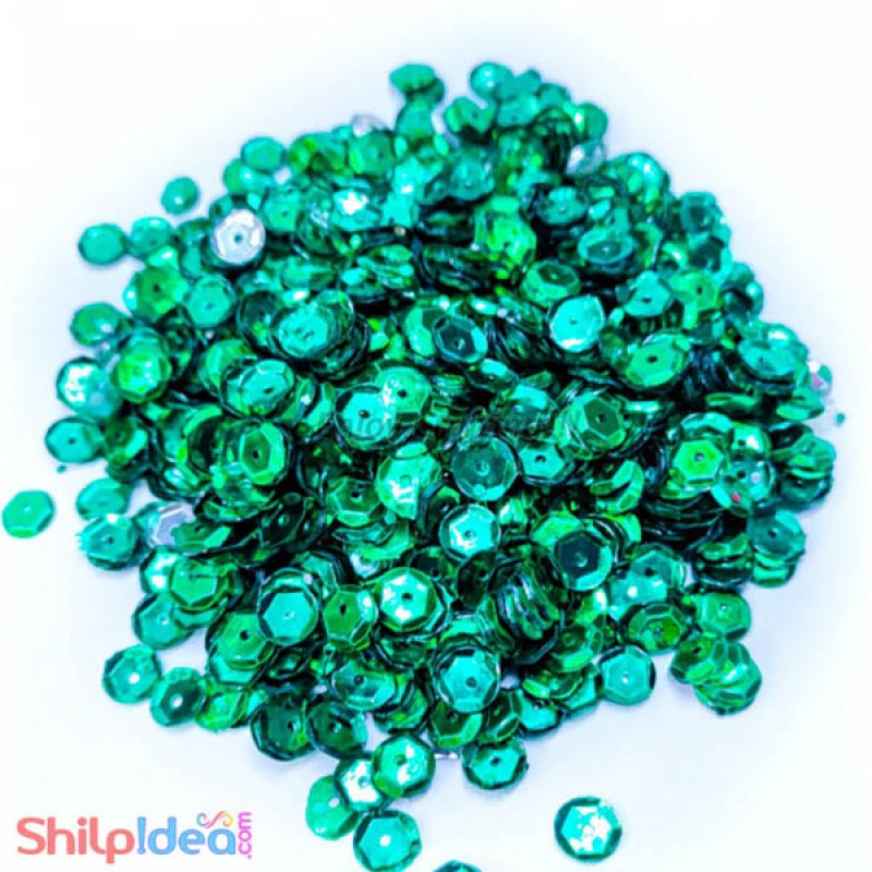 Sequins Round Cupped 5mm - Green