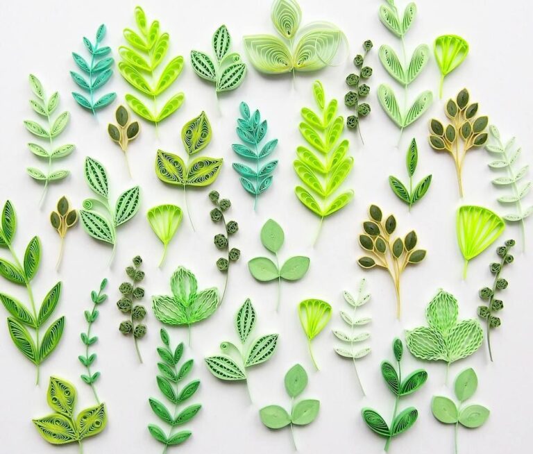 26 Quilling Leaves Designs Tutorial •