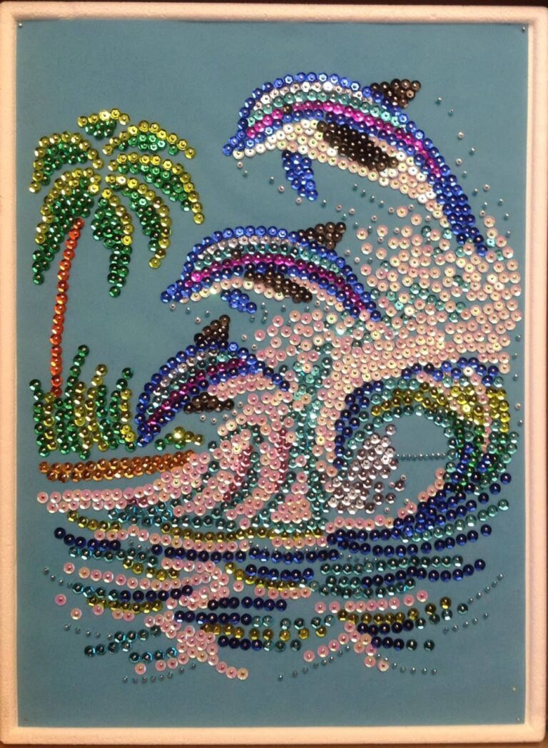14 Beautiful and Unique Design Sequin Art •